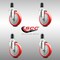 Service Caster 5 Inch 316SS Red Polyurethane Swivel 1-1/2 Inch Expanding Stem Caster Set SCC SCC-SS316EX20S514-PPUB-RED-112-4 - alternate 5